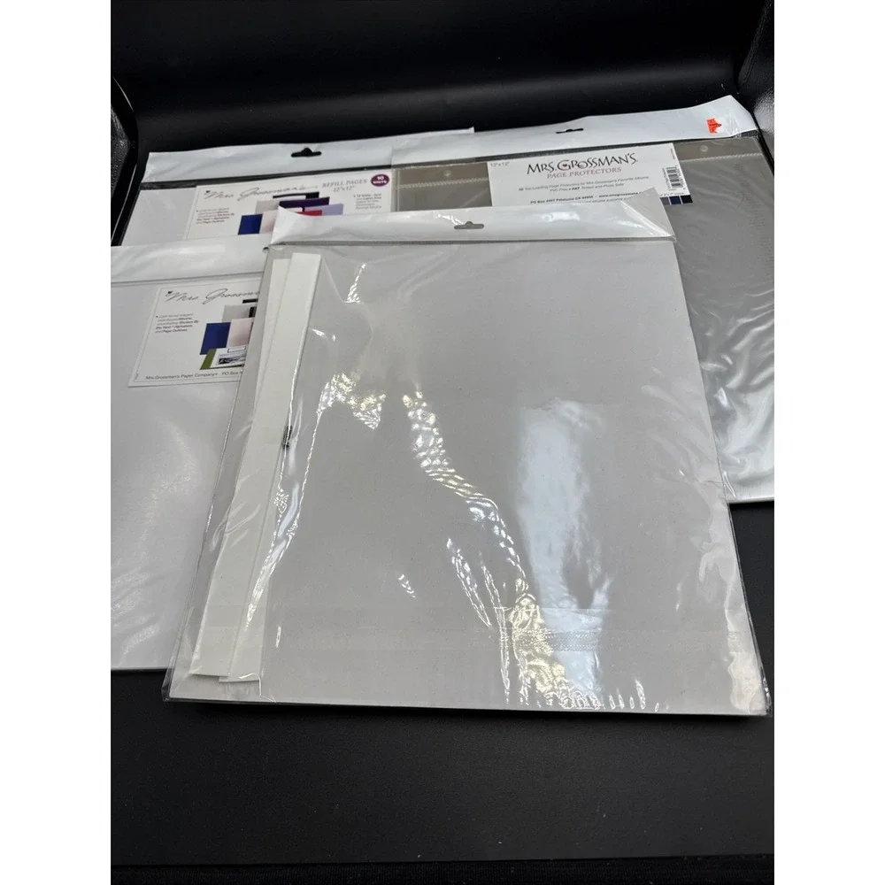 20 Mrs Grossman's 12x12 Refill Pages + 20 Page Protectors Scrapbooking